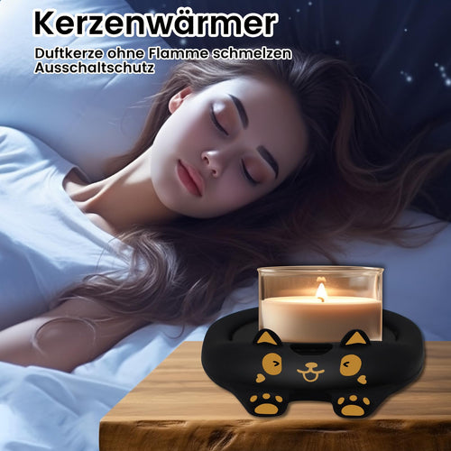 Tassenwärmer Kaffeewärmer für den Schreibtisch automatische Abschaltung, intelligenter Kerzenwärmer mit 3 Temperatureinstellungen, elektrischer Getränkewärmer für Kaffee, Kakao, Tee (Schwarz)